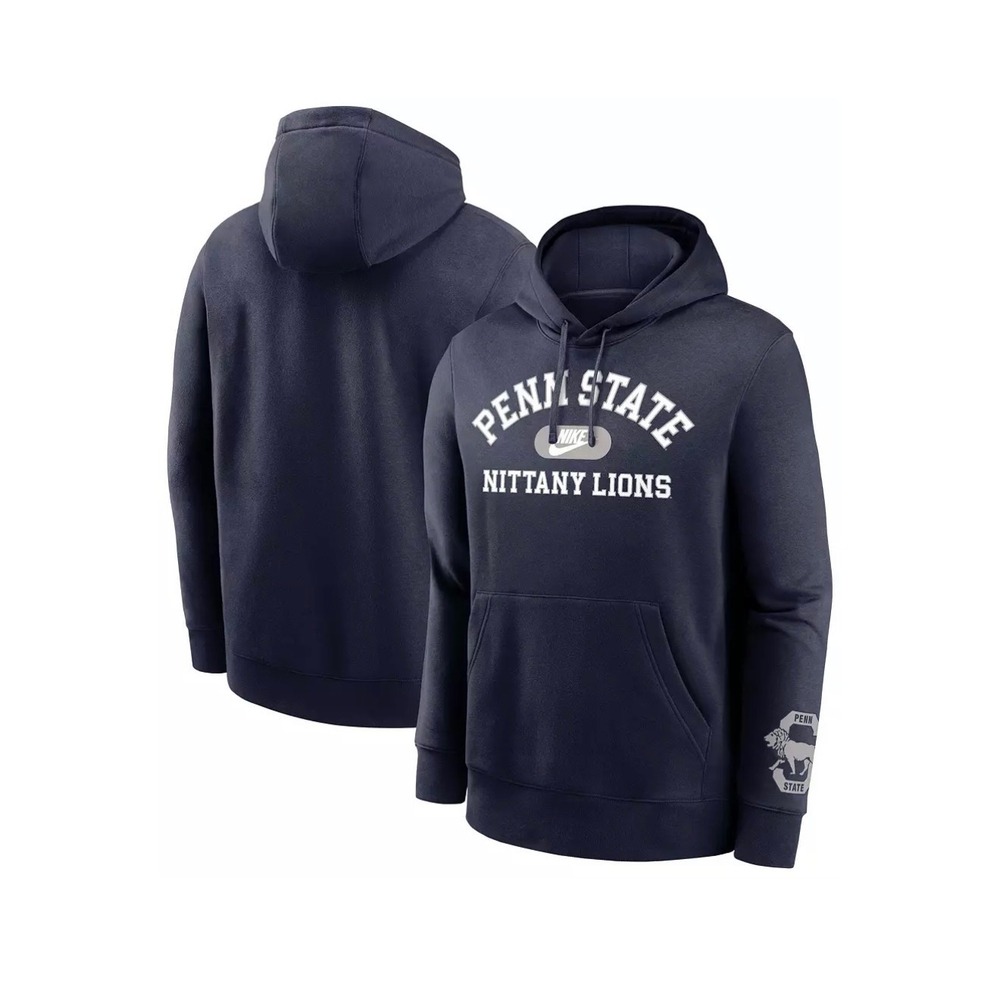 Nike Men's Penn State Nittany Lions Navy Club Fleece Hoodie Blue Large NWT ($85)